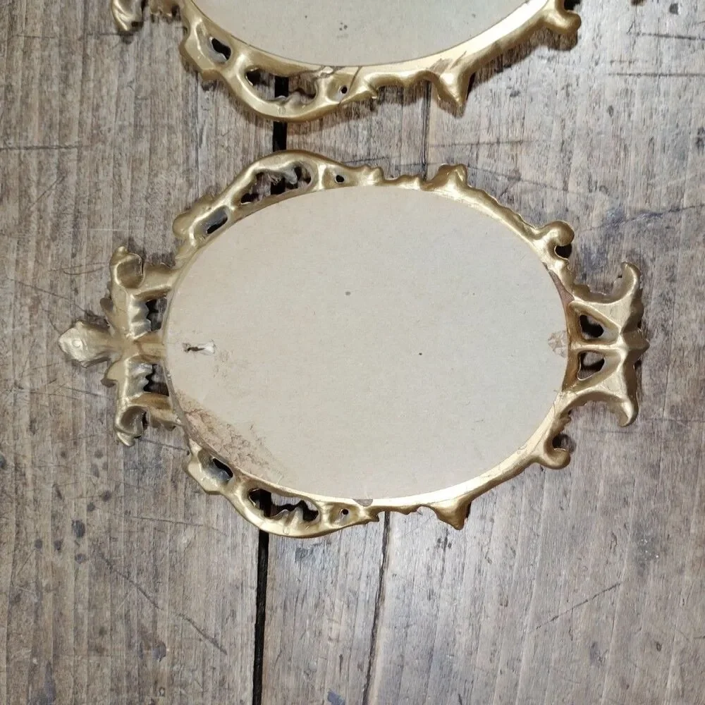 Two Vintage Ornate Frame Victorian Ladies Music Hanging Decor Art Picture